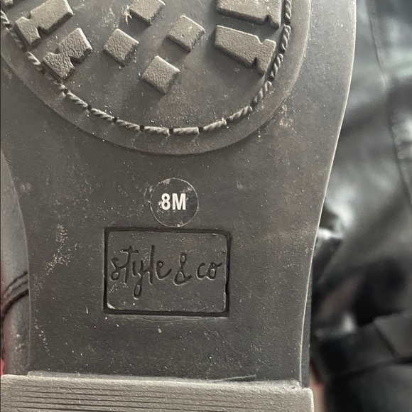 Style & Co. Black Heeled Boots - Picture 2 of 3